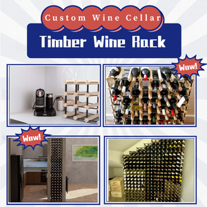 Estante de vino de piso Soporte de exhibición Almacenamiento Estante de botellas de vino de madera Estante de vino de madera modular apilable - Product Image 4