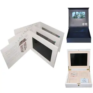 Pantalla Lcd, folleto de vídeo de 7 pulgadas, tarjeta de felicitación, regalo, folleto, tarjeta de invitación, caja de vídeo, libro con pantalla Lcd, vídeo