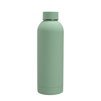 Bouteille d'eau sport isotherme en acier inoxydable 350/500/750/1000 ml avec revêtement caoutchouté, petite ouverture, personnalisable, maintien thermique 6-12h