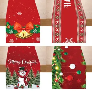 Christmas Table Runner Christmas Decoration For Home Tablecloth 2023 Navid Noel Xmas Gifts New Year 2024 Natal