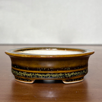 Pot Bonsai Keramik Persegi Panjang Mini Berlapis Kaca dengan Lubang Drainase, Ramah Lingkungan, Ringan, Cocok untuk Rumah dan Pusat Perbelanjaan