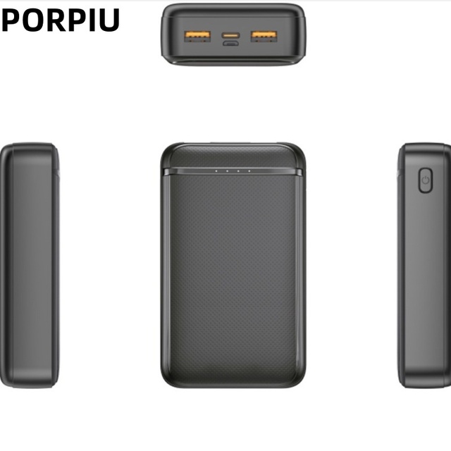 PORPIU PD22.5W/30W Fast Charge 10000/20000mah Ultra-Thin Power Bank Wired and Wireless Charging Option for Convenient Use