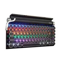 Retro Punk Keyboard Typewriter BT Mechanical Wireless Keyboard Punk Keycaps for Mobile Phone Tablet EXW Retro Punk Keyboard