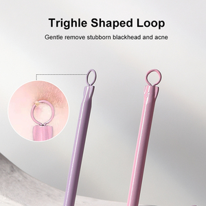LMLTOP Ensemble professionnel de 2 aiguilles pour éliminer les points noirs, en acier inoxydable, outil de traitement de l'acné, <span class=keywords><strong>extraction</strong></span> du visage et du nez - Product Image 5