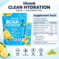 Fabricant de poudre d'électrolytes BCAA, 3,1 g de BCAA, 4 électrolytes, saveur citron, sachet individuel, complément alimentaire
