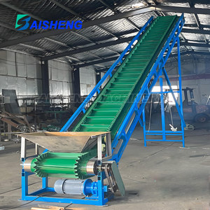 ناقل حزامي مائل محمول جديد مع جدار جانبي من الألومنيوم والبلاستيك والنايلون، سهل النقل والتشغيل لتحميل الشاحنات وتكديس الأكياس - Product Image 6