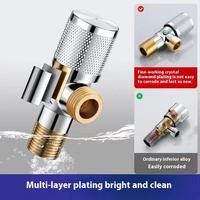 Robinet d'arrêt moderne 4 voies à double usage, valve triangulaire épaissie pour chauffe-eau de toilette, robinet d'angle chaud/froid
