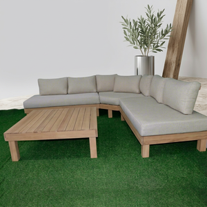 Juego de Muebles de Acacia Natural, Sofá Esquinero Maison Acacia para Salas de Estar Amplias y Compradores de Muebles Comerciales - Product Image 1