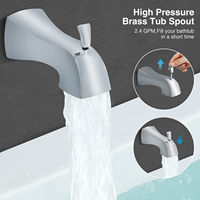 Ensemble de robinets mélangeurs uniques Aquacubic pour salle de bain, à montage mural, avec douchette pluie 8 pouces, eau froide et chaude