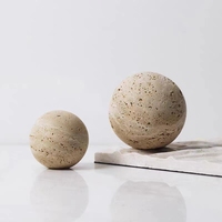 Décoration intérieure Pierre de travertin naturel Sphère de marbre Boule de table ronde Sphère de travertin Presse-papiers