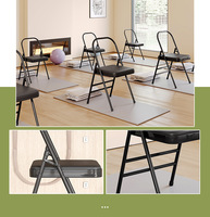 Chaise de yoga Iyengar, chaise d'exercice sportive, chaise de fitness, chaise de yoga pour étirements, soutien lombaire assisté, chaise pliante épaissie pour le remodelage du corps