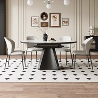 Chaises de table à manger haut de gamme de luxe moderne Table carrée extensible en pierre Table ronde réglable pour la maison, hôtel ou villa