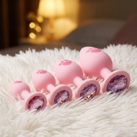 Plug anal en silicone étanche orné de bijoux pour débutants, stimulation personnelle, jeux pour adultes, couples, facile à entretenir
