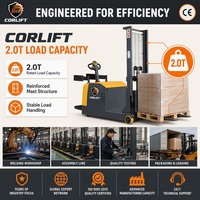 Chariot élévateur électrique à double plateforme pour manutention de palettes, modèle CDD2045, centre de charge 500 mm, poids propre 1450 kg, entrepôt