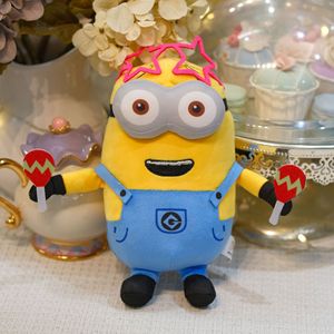 Peluches de Minion de 10 cm (4 pulgadas) al por mayor, mini muñecos de personajes de dibujos animados, juguetes de peluche pequeños para niños, llaveros para máquina de garras - Product Image 3