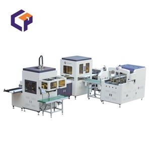 Nuevo alimentador Máquina de caja rígida doble completamente automática para tapa e inferior Produce juntos Máquina de embalaje para caja de zapatos - Product Image 1