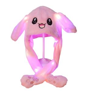 Gorro de Conejo de Peluche con Orejas Móviles y Luces LED para Niñas, Diseño Personalizado, Ideal para Fiestas, con Certificación CE - Product Image 3