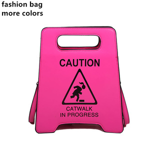 Vendite calde nuovi arrivi divertenti segnali di avvertimento borse a tracolla borse a mano Creative per ragazze e ragazze - Product Image 2