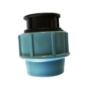 PP Compression Fitting-Wall Plate Elbow For PE PVC PPR Irrigation Pipes Casting Technics OEM Supported