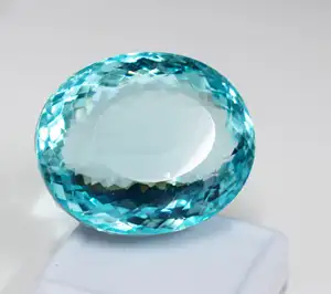 Runder natürlicher Aquamarin Facettierter Edelstein Großhandel Schmuck DIY Hochwertige Karat Edelsteine Stein Lose Halbe del stein Aquamarin