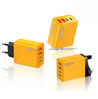 Cargador de Pared Eléctrico Portátil con Doble Puerto Tipo-C, Carga Rápida PD de 120W, QC3.0, SCP, Múltiples Puertos, OVP, OTP, Material Ignífugo ABS
