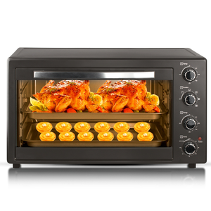 Horno eléctrico con bandeja para alimentos, rejilla para hornear, bandeja para hornear, horno de convección, horno eléctrico para hornear pizza - Product Image 1