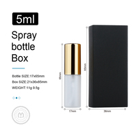 SUMEEAR Flacon de parfum en verre dépoli 5 ml avec logo personnalisé, pulvérisateur atomiseur, sérigraphie, échantillon de parfum, rechargeable