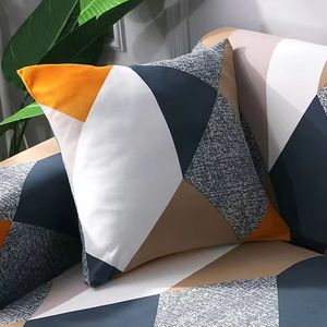 Tùy Chỉnh Màu Sắc Cổ Điển Đồng Bằng Nhuộm Hình Học Polyester Modular Phổ Đàn Hồi Sofa Slipcover Thiết Lập - Product Image 3