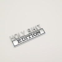 Emblème de voiture en chrome 3D édition SHITBOX personnalisée, matériau ABS durable, badges d'emblèmes de voiture