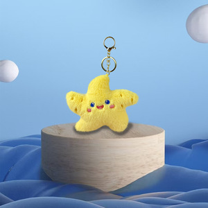 Dibujos animados océano Animal familia serie juguetes <span class=keywords><strong>de</strong></span> <span class=keywords><strong>peluche</strong></span> bordado medusas langosta cangrejo bolsa encantos llavero - Product Image 5