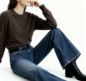 Eigenmarken damenpullover individueller rundhals strick MIT Logo weiche baumwolle - Product Image 5