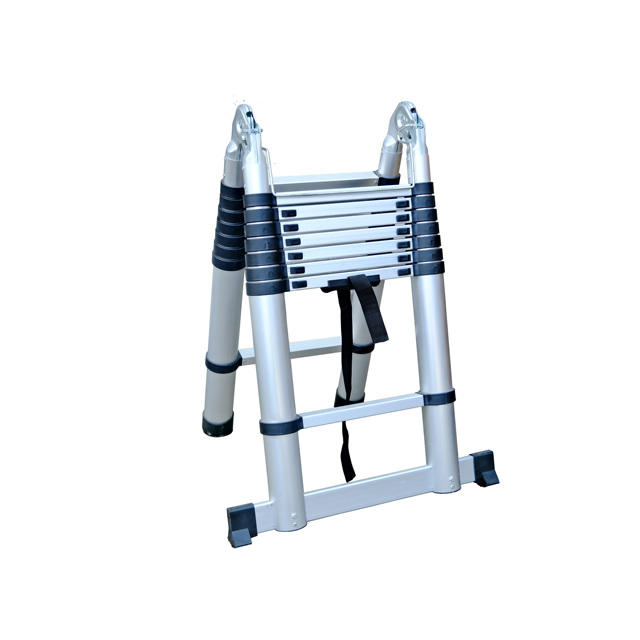 AluminumAlloy Telescopic Multi-Purpose Ladder,16.5 Feet Compact Folding Step Ladder with Anti-Slip Stabilizer Bar,150kG Capacity