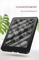 Étui détachable en similicuir AilesTecca pour Kindle Paperwhite 6/5/4/3 avec fermeture magnétique, dos transparent et protection automatique veille/réveil