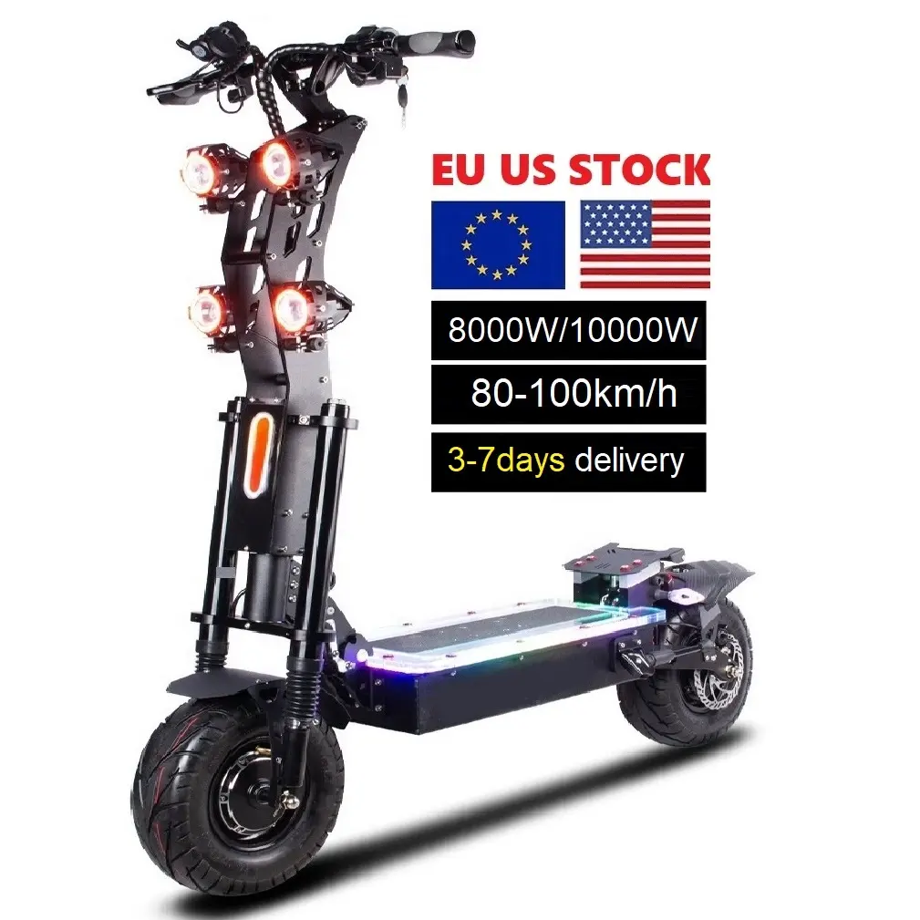 14-Zoll 72V10000W 72V100Ah Erwachsenen-Off-Road-Elektroscooter 72V40Ah EU-US-Warenlager schnelle Lieferung