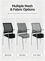 Chaise de visiteur au design moderne et élégant, avec structure métallique de haute qualité et revêtement en maille respirante ou en tissu doux, chaise de bureau confortable