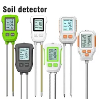 Testeur de sol portable avec écran LCD, capteur de sol, moniteur de pH, de température et de fertilité du sol, détecteur de sol pour la plantation de fleurs, haute précision