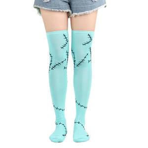 Guantes y Calcetines de Cosplay de Sally de la Película, Guantes Largos sin Dedos con Costuras de Zombi, Mitones hasta el Codo, Medias, Conjunto de Accesorios para Disfraz de Halloween - Product Image 4