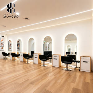 Modern Commercial Hair Salon <b>Trolley</b> Cart MDF Solid Wood Texture Easy Moving Professional Styling Barbershop <b>Tool</b> Cabinet - Product Image 3