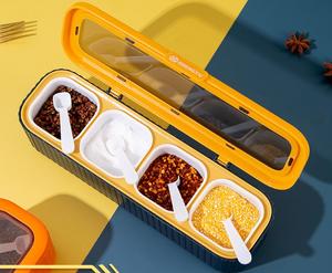 Juego de especieros integrados con múltiples compartimentos para sal, glutamato monosódico y condimentos picantes - Product Image 3