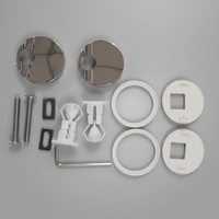 Charnières de siège de toilette à fixation supérieure en alliage de zinc chromé à dégagement rapide, charnière à barre, charnière à fermeture douce avec installation facile