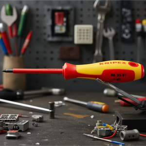 Destornillador de electricista Knipex Pozidriv con cabeza cruzada y mango aislado de 100 mm - Product Image 3