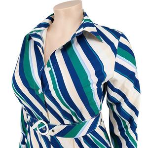 Nouvelle arrivée, <span class=keywords><strong>robe</strong></span> chemise diagonale à manches longues de haute qualité pour femmes grandes tailles, vêtements d'automne - Product Image 3