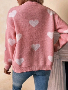 Maglia Cardigan a maniche lunghe da <span class=keywords><strong>donna</strong></span> con motivo d'amore per San Valentino per il commercio estero transfrontaliero europa America - Product Image 2