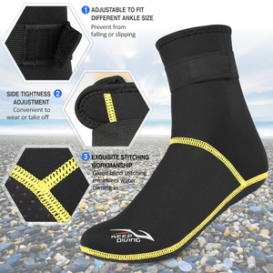 Calcetines de Buceo de Neopreno de 3 mm, Calcetines de Agua para Playa, Botas de Traje de Neopreno Térmicas Antideslizantes para Buceo, Rafting, Snorkel, Navegación, Natación - Product Image 3
