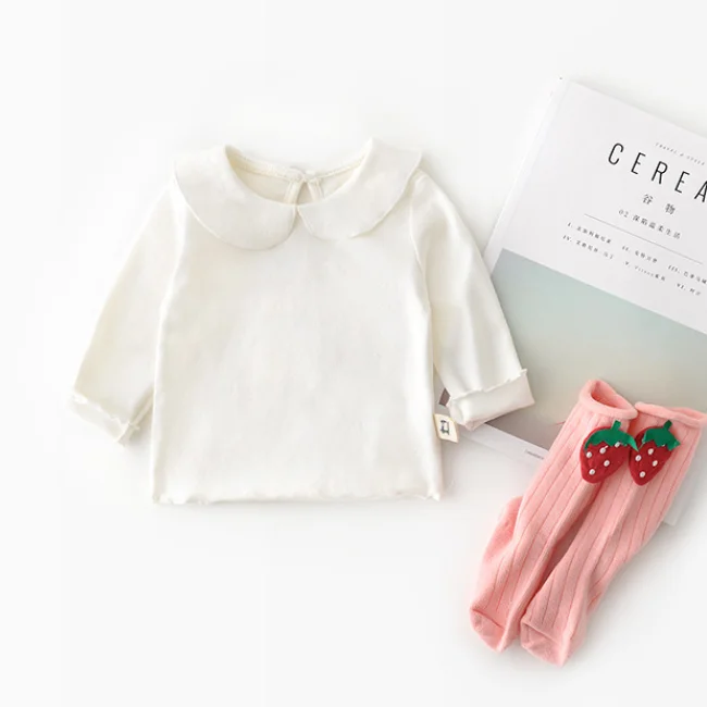 PHB 11290, модная блузка с длинным рукавом для младенцев, мягкая детская одежда