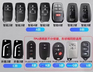 High Quality Zinc Alloy Metal Leather Car <strong>Key</strong> Fob <strong>Cover</strong> Case For Toyota Camry Avalon Corolla Highlander RAV4 Sequoia <strong>Key</strong> - Product Image 2