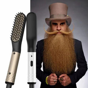 Lisseur de barbe pour hommes brosse à cheveux électrique portable pour hommes adaptée à <span class=keywords><strong>son</strong></span> père <span class=keywords><strong>et</strong></span> à <span class=keywords><strong>son</strong></span> mari peigne à barbe chaude - Product Image 4