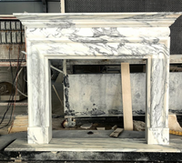 Cheminée en marbre blanc sculptée à la main, style européen classique, cadre de cheminée en pierre pour villa et hôtel, FANCY Custom