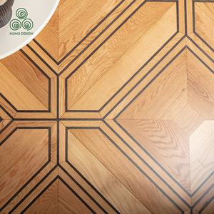 Plancher en bois MUMU, lambris stratifié, bois massif, chêne brun, parquet hexagonal <span class=keywords><strong>Versailles</strong></span>, panneau de plancher - Product Image 6