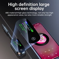 Adaptador Receptor y Transmisor Inalámbrico BT6.0 con Pantalla LCD a Color, Compatible con 2 Dispositivos y Muestra el Estado de Conexión de los Dispositivos